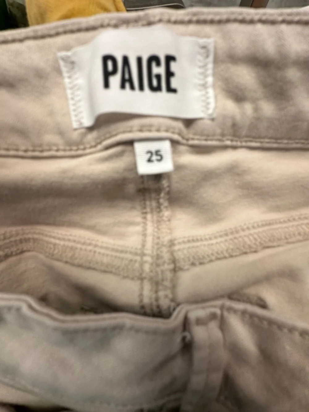 PAIGE Genesee Tan Wide Leg Pants 25 Boho Coastal